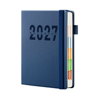 Journal en cuir bilingue personnalisable avec couverture en similicuir pour la gestion du temps et l'autodiscipline – Agenda quotidien anglais-espagnol