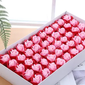 INUNION Factory 3 Layers 5cm Rose Soap Flower Decorative Flower Artificial Soap Roses For Valentine's Day Mother's Day