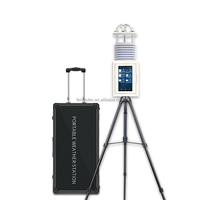 Estación Meteorológica con Pantalla Táctil LCD, Estación de Monitoreo Meteorológico Portátil Ultrasónica Integrada