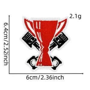 Hot bán New Trắng đen ô tô đua xe trò chơi chủ đề sắt trên thêu người đàn ông quần áo các bản vá lỗi cho trang trí - Product Image 3