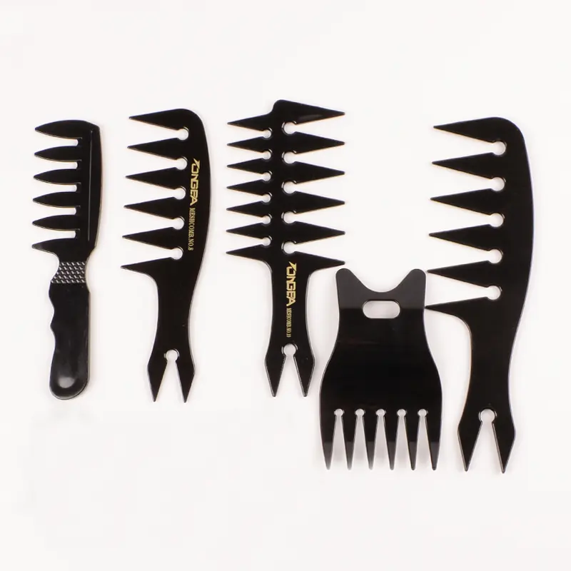 5 Pcs Hairdressing Stylist Combs Anti-static Detangler Comb Barber Styling Tool Hair Brush Woman Men Set Comb