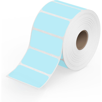 Vente en gros d'usine, 1000 pièces, étiquettes thermiques bleues de 2''x1'', autocollantes, pour imprimante d'étiquettes Rollo