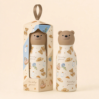 Gobelet pour enfants en acier inoxydable ODM 350 ml avec dessin d'animal sur le dessus et isolation sous vide, revêtement durable