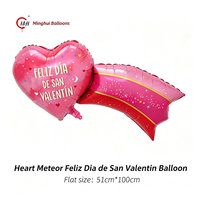 Ballons en aluminium Ours Mariés, Ballons Cœur 'Feliz Dia De San Valentin' espagnol, Ballons Cœur 'Te Quiero' avec ailes, Lèvres rouges, Rose
