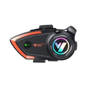 Meilleur modèle Y80-2X système d'interphone de casque duplex diffusion avec plusieurs langues casque d'interphone Bluetooth de moto