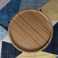 Table d'appoint ronde pliable en bambou avec cadre en métal Table basse nordique pour salon chambre Snack Table d'appoint pliante