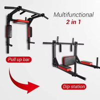 Barra de Dominadas de Acero para Entrenamiento, Máquina de Ejercicio Montada en la Pared para el Hogar