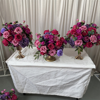 IFG Wholesale Floral Supplies Boules de fleurs rose vif et violet de 35 cm pour centres de table de mariage