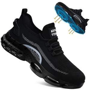 Chaussures de sécurité unisexes avec embout en acier, respirantes, antidérapantes, confortables, pour usage industriel, protection industrielle - Product Image 1