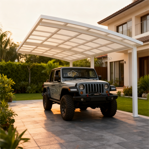 Cochera Independiente de Aluminio de Lujo Industrial Moderna, Impermeable, con Garantía de 10 Años, Postes Reforzados para Hoteles y Resorts - Product Image 4