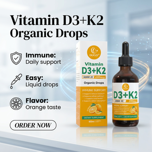 DUOZI OEM วิตามิน D3+K2 แบบหยด ยอดขายอันดับหนึ่ง สำหรับผู้ใหญ่และเด็ก เสริมสร้างสุขภาพกระดูกและฟัน ช่วยเสริมสร้างระบบภูมิคุ้มกัน แคลเซียม เหล็ก สังกะสี - Product Image 2
