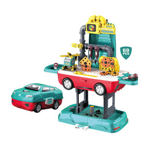 Ensemble <span class=keywords><strong>de</strong></span> jeu d'atelier <span class=keywords><strong>de</strong></span> réparation automobile en plastique 2 en 1, kit d'outils <span class=keywords><strong>de</strong></span> <span class=keywords><strong>bricolage</strong></span>, <span class=keywords><strong>jouet</strong></span> <span class=keywords><strong>de</strong></span> simulation <span class=keywords><strong>de</strong></span> dépôt pour enfants - Product Image 1