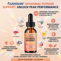 Gouttes liposomales OEM pour la thyroïde, vitamines et Ashwagandha, soutien énergétique et immunitaire, suppléments naturels, gouttes liquides liposomales pour la thyroïde
