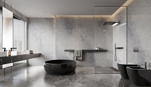 Carrelage en porcelaine de grand format couleur céramique dorée 3200*1600 Pierre frittée pour le plancher du hall du salon - Product Image 5