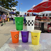 Gobelets à café personnalisés en PP à paroi simple de 16 oz avec couvercles - Logo gravé au laser Gobelets jetables pour événements d'entreprise Marque XINBANG