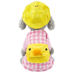 Vêtements d'été pour chien, petit canard jaune, sac à dos, dessin animé, gilet en coton, dashihuahua, tenue de <span class=keywords><strong>chiot</strong></span>, pour chat - Product Image 3