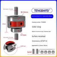 Adaptateur de vis pour appareil photo en métal robuste 4-en-1 de 1/4 pouces |   pour Insta360 ONE X2/POCKET 2 GoPro |   Support de téléphone pour voiture et support trépied