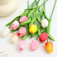 Bunga Tulip Artifisial Poliuretan Multi Warna, Sentuhan Alami, Tahan Lama, Gaya Segar, Hiasan Meja Pernikahan, Vas Rumah, Balon