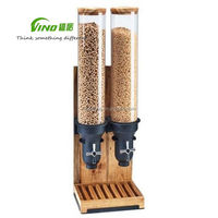 Distributeur en Bois ou Bambou de Conception Personnalisée pour Aliments Secs, Céréales ou Arachides, Idéal pour Buffets, Restaurants Self-Service ou Hôtels