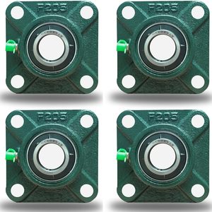 หน้าแปลน UCF205-16 4ชิ้นลูกปืน4หัวบอลจาระบีหล่อลื่น1นิ้วเจาะเหล็กจัดตำแหน่งด้วยตัวเองสำหรับอุตสาหกรรมฟาร์ม - Product Image 3