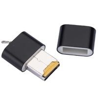 Adaptateur de lecteur de carte mémoire SD Micro TF USB 2.0 ultra-fin en alliage d'aluminium 480 Mbps