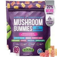 Gummies aux champignons Lion's Mane, booster de défense immunitaire, amélioration cognitive, soutien du sommeil pour adultes