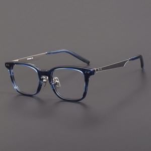 NPM-111 haut de gamme diamant carré acétate lunettes cadre à la mode solide visage nu artefacts pour lunettes haute Prescription - Product Image 1