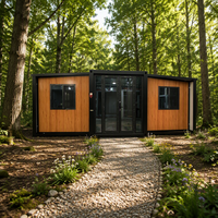 Maison conteneur préfabriquée en acier extensible et pliable de 30 pieds, personnalisable pour l'extérieur, 3 chambres, bureau portable, hôtel