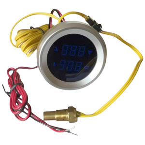 เกจวัดอุณหภูมิน้ำและแรงดันไฟฟ้าแบบรวม 12V 24V จอแสดงผล LED สำหรับรถยนต์ รถบรรทุก รถขุด รถวิศวกรรม - Product Image 4