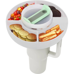 Plateau à collation en silicone réutilisable, adapté aux gobelets Stanley de 40 oz, organisateur de vaisselle pour des collations pratiques - Product Image 6