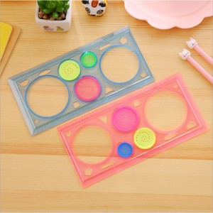 Regla de diseño con caleidoscopio transparente, plantilla de plástico de 20x10cm para educación artística, plantilla de dibujo para estudiantes jóvenes - Product Image 2
