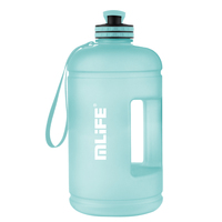 Geïndividualiseerd logo OEM Sport Frost Drinkfles Halve Liter Waterfles Fitness Sportfles Zwarte Gymfles 64oz Waterfles