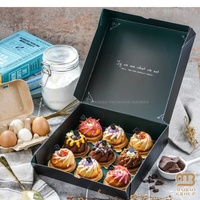 Petites boîtes à gâteaux rectangulaires personnalisées 10x10x5 boîte d'emballage en carton de qualité alimentaire gâteau de thé de l'après-midi tiramisu donut macaron