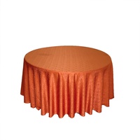 Nappe Ronde Orange Brûlé 120 et 132 Pouces pour Mariages et Événements – Offre Spéciale