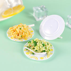 อา<span class=keywords><strong>ห</strong></span>ารจำลองขนาดเล็ก <span class=keywords><strong>ข้าว</strong></span>ผัดจำลอง อุปกรณ์ประกอบฉากครัว พวงกุญแจแสนสนุก - Product Image 3