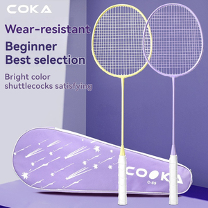 Raqueta de Bádminton de Aleación de Acero con Punto Dulce Ampliado, Agarre Antideslizante y Absorbente de Impactos, Ultraligera y Duradera <span class=keywords><strong>para</strong></span> <span class=keywords><strong>Principiantes</strong></span> - Product Image 1