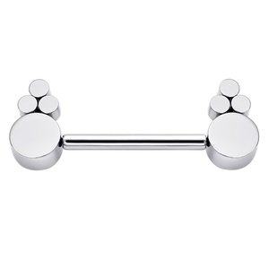 Piercing Stories PVD Gold F136 <b>Titanium</b> Threadless Nipple <b>Ring</b> With CZ Stones Body Piercing Jewelry - Product Image 6