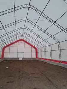 Structure en acier robuste pour l'extérieur, entrepôt industriel, toit en PVC, dômes, garages, auvents, abris pour voitures, stockage de voitures - Product Image 3