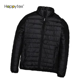 Custom Fashion Warm Soft Waterproof Light Weight Cheap Plus Size Down Jackets For Men With Stand Collar For Winter Home