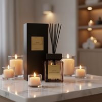 Diffuseur de parfum en verre de luxe LunaLith avec 1000 ml d'huile parfumée |   Diffuseur de parfum d'ambiance haut de gamme pour hall d'hôtel, désodorisant d'air