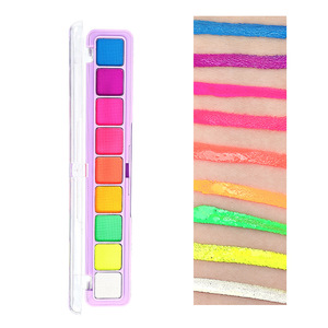 สีนีออน 8 เฉดสี สำหรับเพ้นท์ร่างกาย สีละลายน้ำได้ ใช้แต่งหน้าเพ้นท์ใบหน้า - Product Image 1