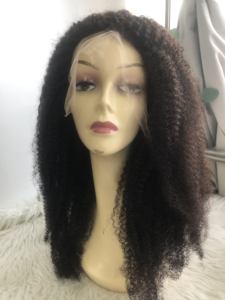 Peluca médica de silicona con frente de encaje suizo de cabello humano virgen Emeda # pelucas sin pegamento rizadas afro negras naturales para mujeres negras - Product Image 2