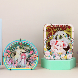 Sản phẩm mới <span class=keywords><strong>3D</strong></span> diorama tùy chỉnh thiết kế 4 lớp DIY giấy in câu đố cho trang trí - Product Image 5