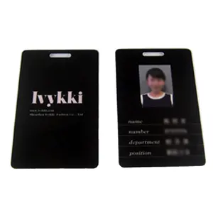 Wholesale Custom Waterproof PVC Plastic Employee Job Photo Name ID Cards