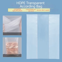Sac à soufflets en PE transparent, pochette à soufflets latéraux, taille personnalisée, emballage anti-poussière pour vêtements et quincaillerie, impression en gros
