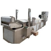 Automatische productielijn voor aardappelchips/friet/gedroogde bananen met friteuse, voedselsterilisator en mixer, capaciteit 200 kg