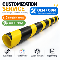 Housse de protection industrielle en mousse PU noire et jaune pour coins, colonnes et étagères – Sur mesure