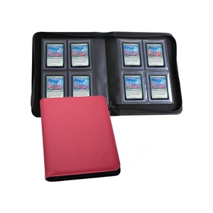 4 Pockets Durable Modern PU Leather Trading <b>Card</b> <b>Binder</b> with Display Stand - Product Image 1