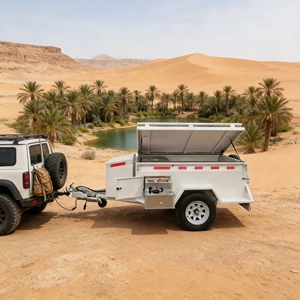 Remolques Resistentes para Campamentos, <span class=keywords><strong>Autocaravana</strong></span> Duradera para Expediciones, Remolque de Viaje para Campamentos de Aventura y Exploración de la Naturaleza - Product Image 1