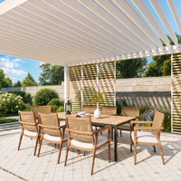 Pergola bioclimatique en aluminium à lames orientables - Écologique, imperméable, résistante aux rongeurs et à la pourriture, avec structure thermolaquée pour usage extérieur
